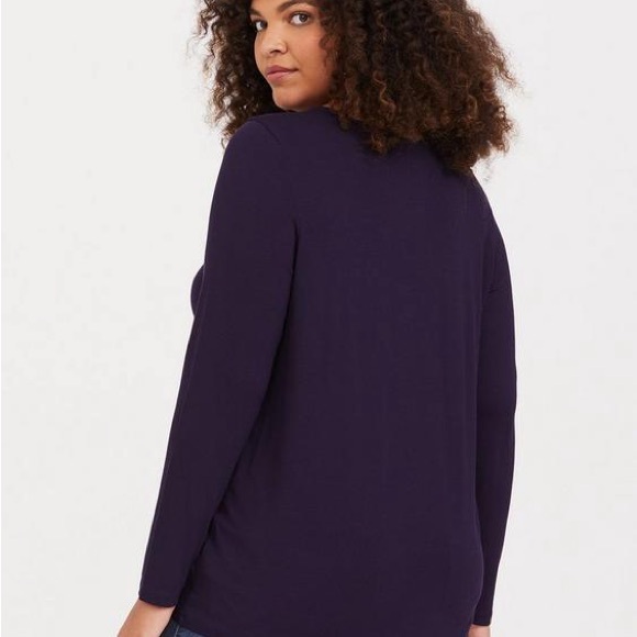 Torrid Super Soft Purple Floral Ladder Tunic 1X BNWT - Picture 3 of 9